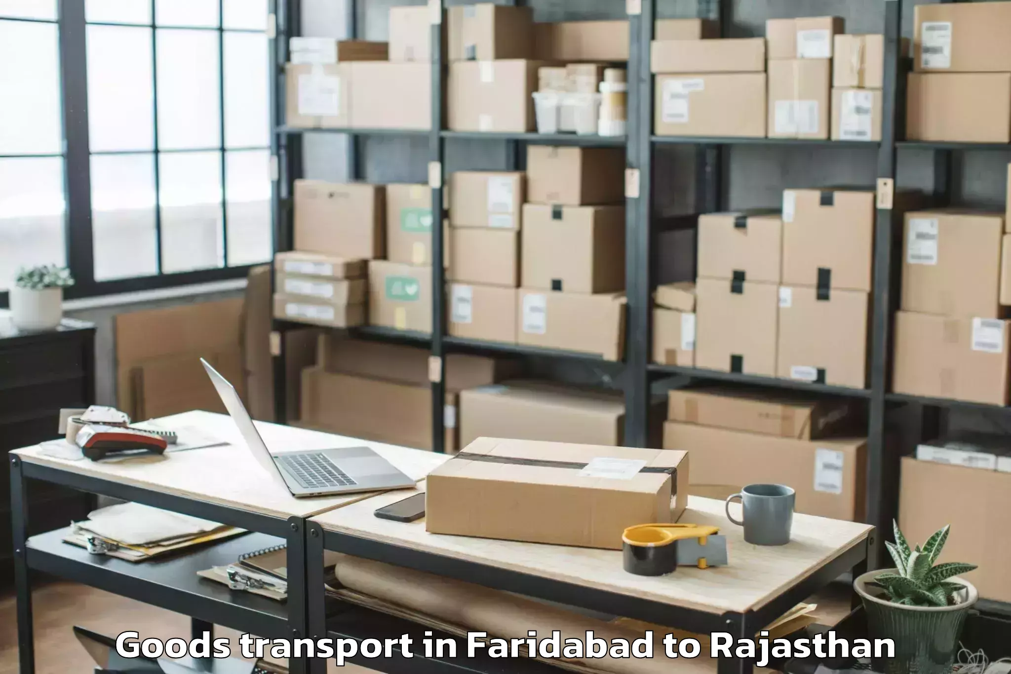 Efficient Faridabad to Opjs University Churu Goods Transport